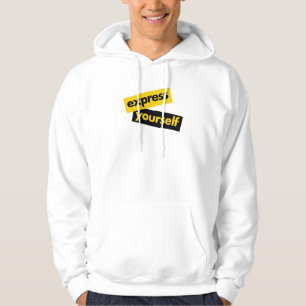 Moderne, lebendige, kühne Grafik von Express Yours Hoodie