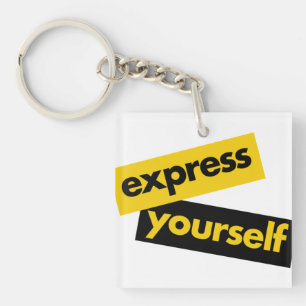 Moderne, lebendige, kühne Grafik von Express Yours Schlüsselanhänger