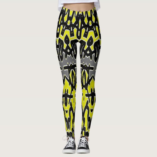Moderne, lebendige Leggings "Ratti_Creative_Arts" (Vorderseite)