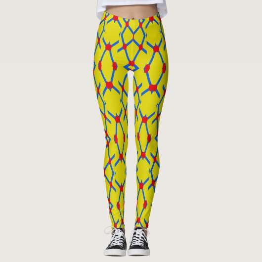 Moderne, lebendige Leggings "Ratti_Creative_Arts" (Vorderseite)