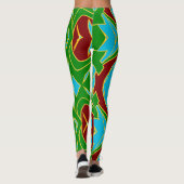 Moderne, lebendige Leggings "Ratti_Creative_Arts" (Rückseite)