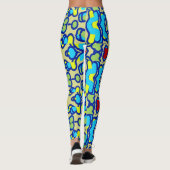 Moderne, lebendige Leggings "Ratti_Creative_Arts" (Rückseite)