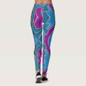 Moderne, lebendige Leggings "Ratti_Creative_Arts" (Rückseite)