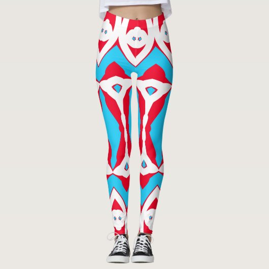Moderne, lebendige Leggings "Ratti_Creative_Arts" (Vorderseite)
