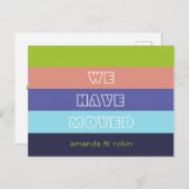 Moderne, lebendige Streifen, die wir entwickelt ha Ankündigungspostkarte (Vorne/Hinten)