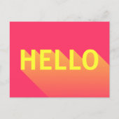 Moderne, lebendige Typografie in Rosa und Gelb Postkarte (Vorderseite)