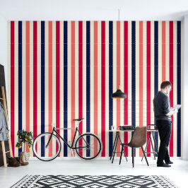 Moderne, lebendige und stilvolle gestreifte Farbe Tapete
