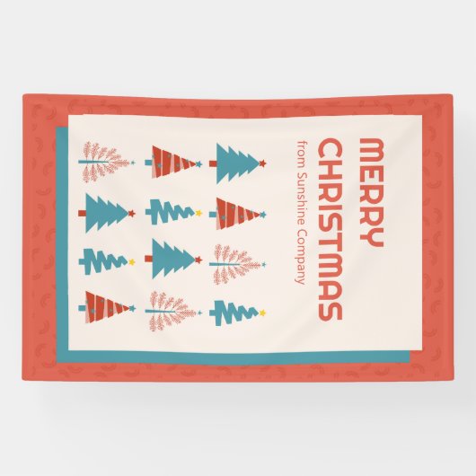 Moderne, lebendige Weihnachtsbaumfirma Banner (Horizontal)