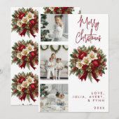 Moderne lebendige Weihnachtskarte Einladung (Vorne/Hinten)