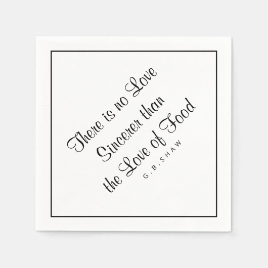 Moderne Lebensmittelliebhaber schreiben handgeschr Serviette (Vorderseite)