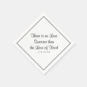 Moderne Lebensmittelliebhaber schreiben handgeschr Serviette (Ecke)