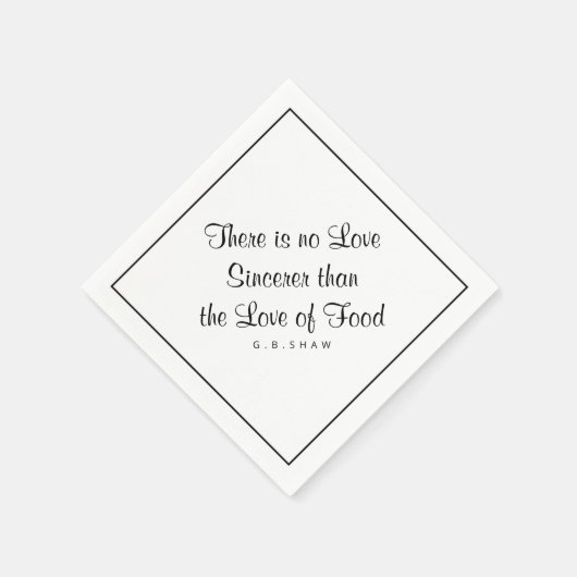Moderne Lebensmittelliebhaber schreiben handgeschr Serviette (Ecke)