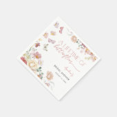 Moderne Lebenszeit Schmetterlinge Rosa Brautparty Serviette (Ecke)