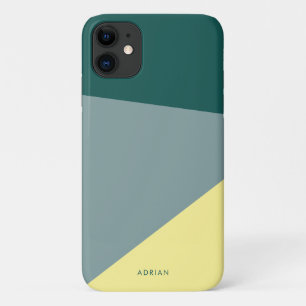 Moderne, lebhafte grüne Münze & gelbe geometrisc Case-Mate iPhone Hülle