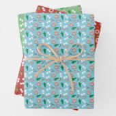 Moderne Leckerei und Baumuster Weihnachten Geschenkpapier Set (Beispiel)