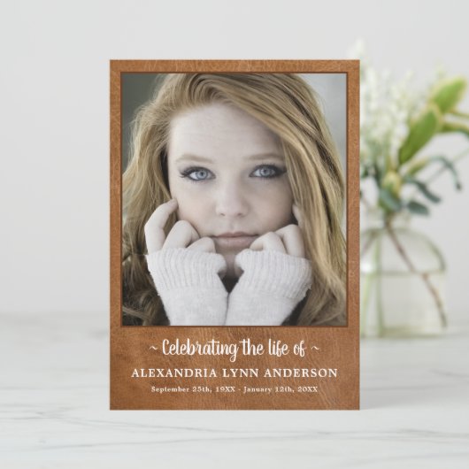 Moderne Lederdenkmal-Anordnung der Dienstbeerdigun Programm (Stehend Vorderseite)