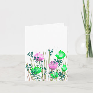 Moderne leere botanische Notizkarten Korrespondenz Dankeskarte