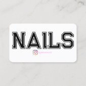 Moderne leere weiße Nageltechniker Vorlagen Visitenkarte (Rückseite)