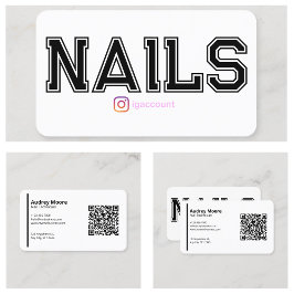 Moderne leere weiße Nageltechniker Vorlagen Visitenkarte