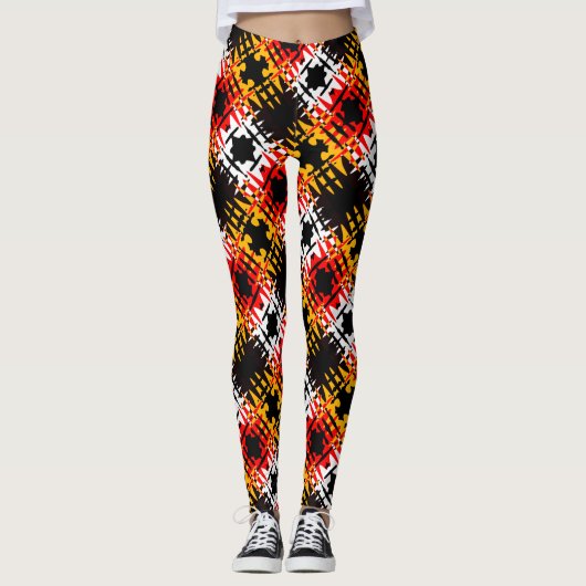 Moderne Leggings 4 Nationen Kunst Leggings (Vorderseite)