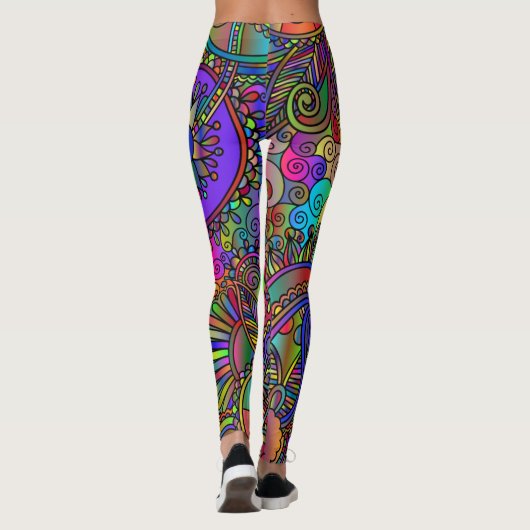 Moderne Leggings im Psychedelia-Stil (Rückseite)