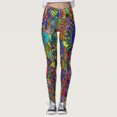 Moderne Leggings im Psychedelia-Stil (Vorderseite)