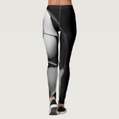 Moderne Leggings in Schwarz und Weiß (Rückseite)