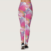 Moderne Leggings mit rauer Pinselstrichdruck-Kunst (Rückseite)