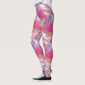 Moderne Leggings mit rauer Pinselstrichdruck-Kunst (Links)