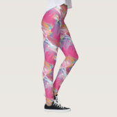 Moderne Leggings mit rauer Pinselstrichdruck-Kunst (Rechts)