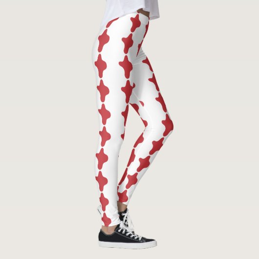 Moderne Leggings mit rotem Corner-Muster für kunde (Rechts)