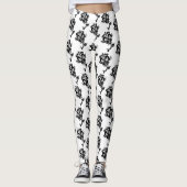 Moderne Leggins mit schwarzen Rose (Vorderseite)