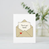Moderne Lehrerbewertung Dankeschön-Karte (Stehend Vorderseite)