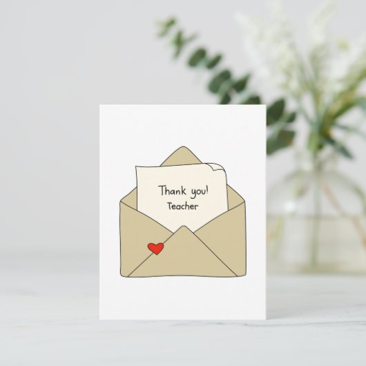 Moderne Lehrerbewertung Dankeschön-Karte (Stehend Vorderseite)