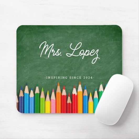 Moderne Lehrerin Script Klassenzimmer Mouse Pad Mousepad (Mit Mouse)