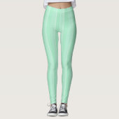 Moderne, leicht grüne, gestreifte Vorlage Trendy Leggings (Vorderseite)