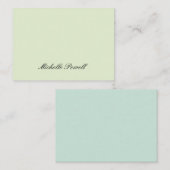 Moderne, leichte Pastellfarbe-Trend-Script Mitteilungskarte (Vorne/Hinten)