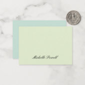 Moderne, leichte Pastellfarbe-Trend-Script Mitteilungskarte (Vorderseite/Rückseite Beispiel)