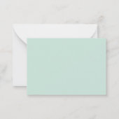 Moderne, leichte Pastellfarbe-Trend-Script Mitteilungskarte (Rückseite)