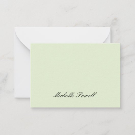 Moderne, leichte Pastellfarbe-Trend-Script Mitteilungskarte (Vorderseite)