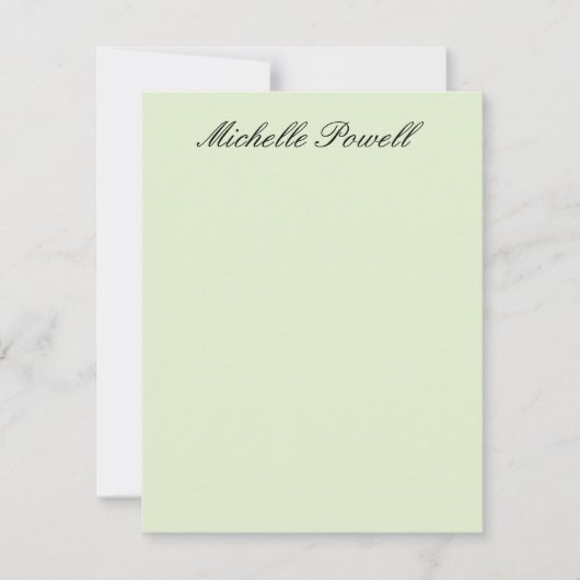 Moderne, leichte Pastellfarbe-Trend-Script Mitteilungskarte (Vorderseite)