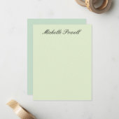 Moderne, leichte Pastellfarbe-Trend-Script Mitteilungskarte (Vorderseite/Rückseite Beispiel)