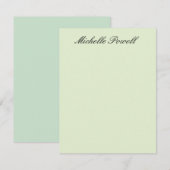 Moderne, leichte Pastellfarbe-Trend-Script Mitteilungskarte (Vorne/Hinten)