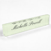 Moderne, leichte Pastellfarbe-Trend-Script Namensplakette