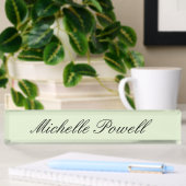 Moderne, leichte Pastellfarbe-Trend-Script Namensplakette
