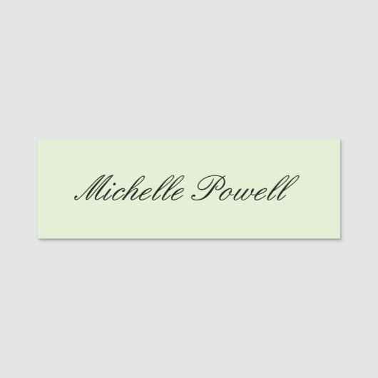 Moderne, leichte Pastellfarbe-Trend-Script Namensschild (Vorderseite)