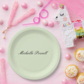 Moderne, leichte Pastellfarbe-Trend-Script Pappteller (Party)
