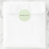 Moderne, leichte Pastellfarbe-Trend-Script Runder Aufkleber (Tasche)