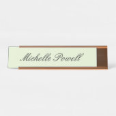 Moderne, leichte Pastellfarbe-Trend-Script Schreibtischnamensplakette (Vorderseite )