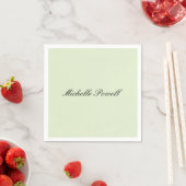 Moderne, leichte Pastellfarbe-Trend-Script Serviette (Beispiel)